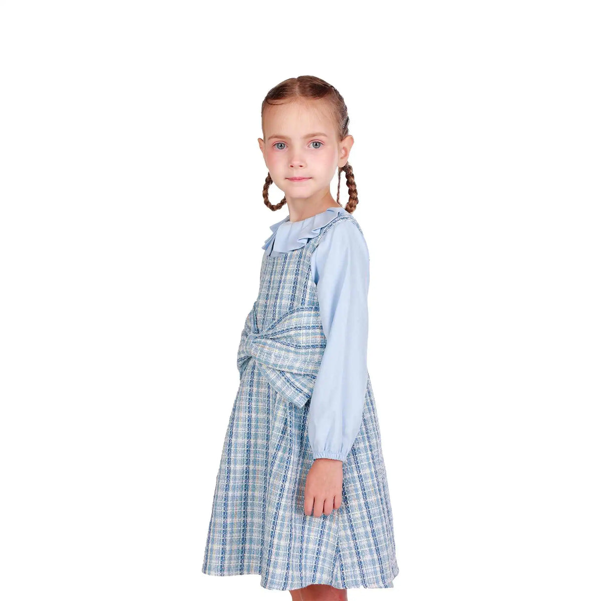 Checked Elegant Dress For Girls