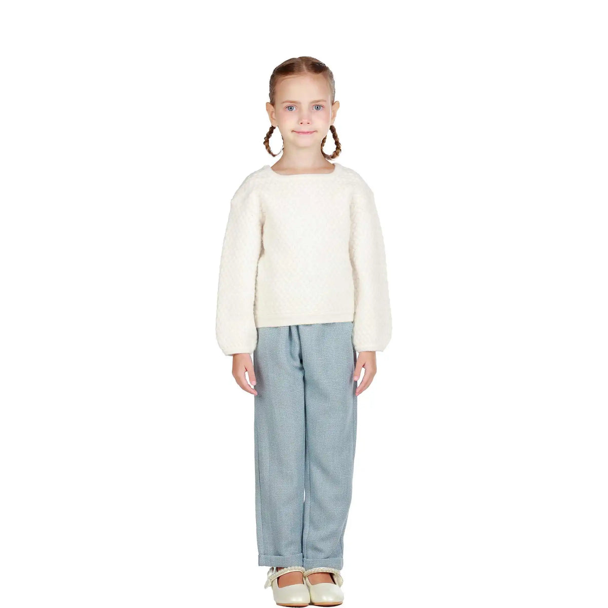 Jacquard Elegant Sweater For Girls