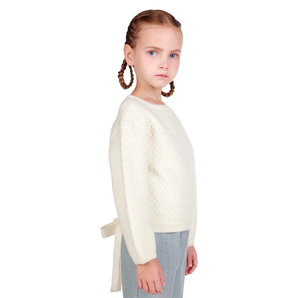 Jacquard Elegant Sweater For Girls