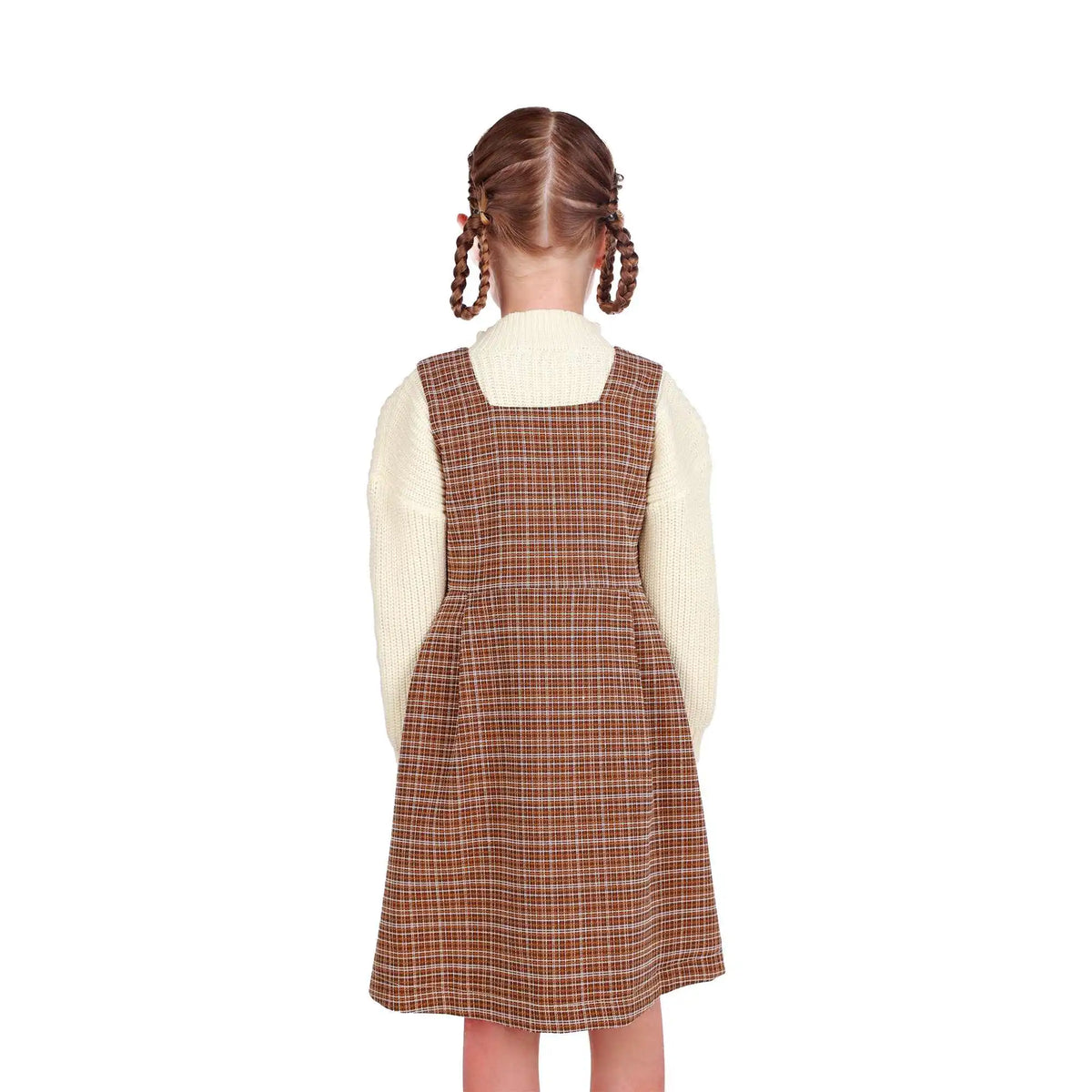 Checked Elegant Dress For Girls