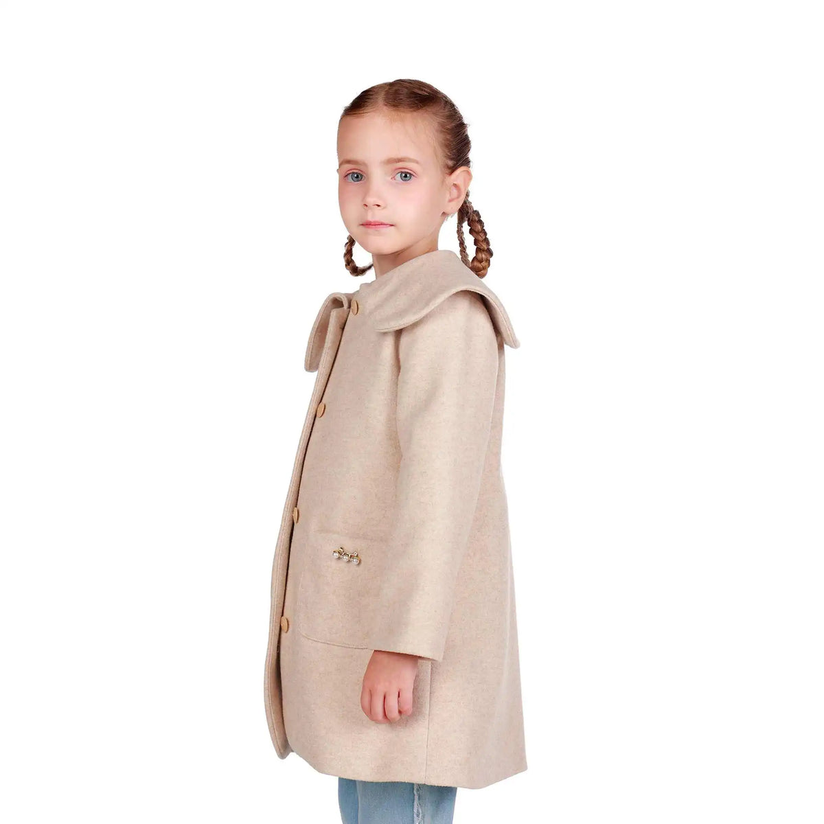 Solid Elegant Jacket For Girls Image