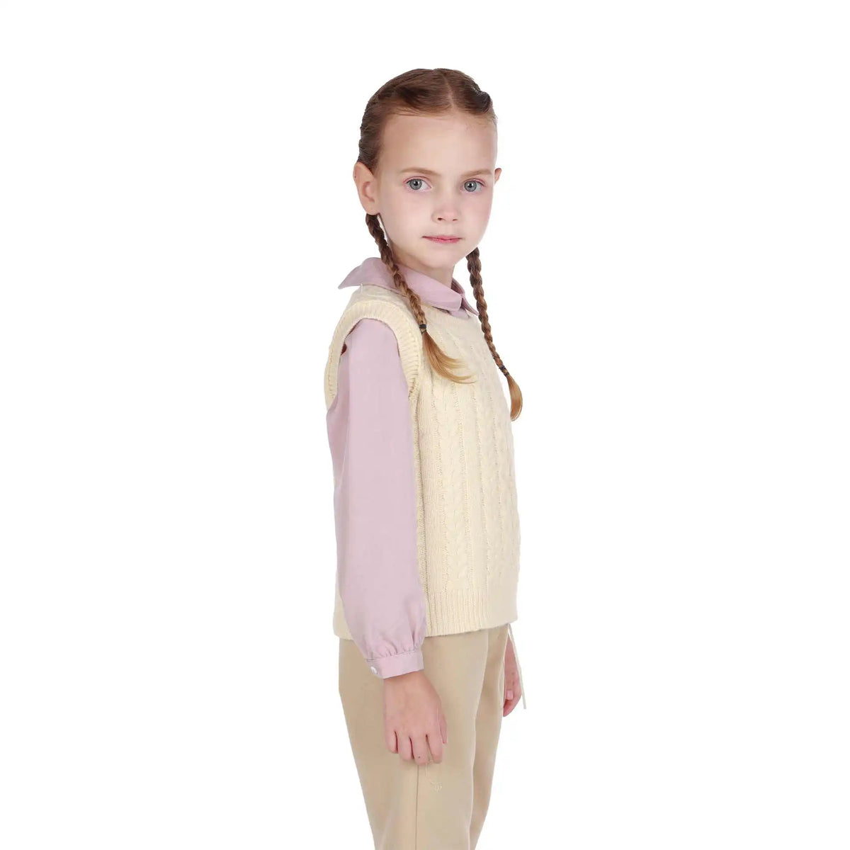 Jacquard Elegant Waistcoat For Girls Image