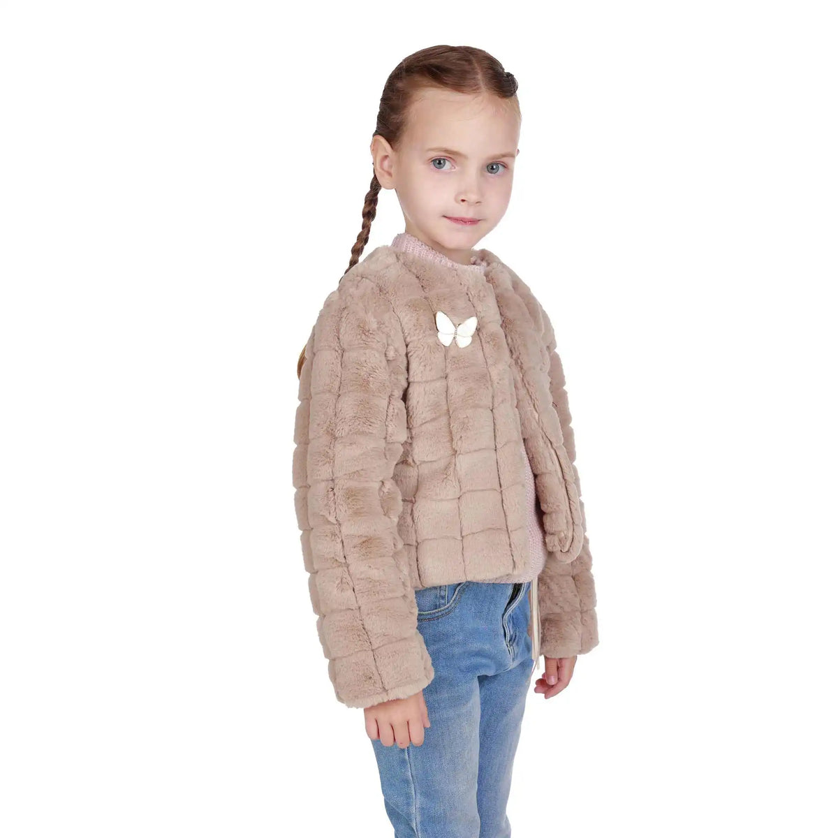 Solid Elegant Jacket For Girls Image