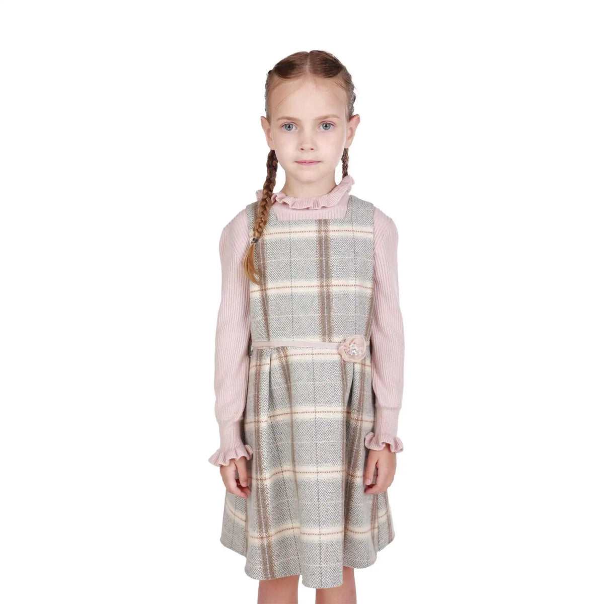 Checked Elegant Dress For Girls 100 | 3Y Checks 100 | 3Y,57,60,,58 Image