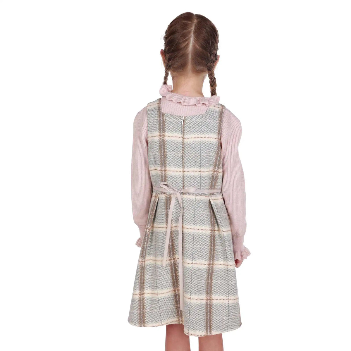 Checked Elegant Dress For Girls Image