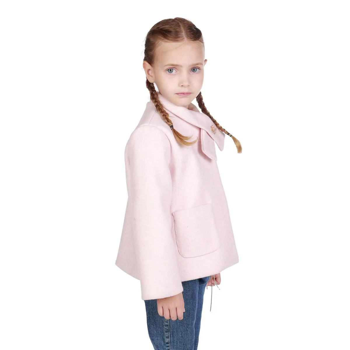 Solid Elegant Jacket For Girls Image