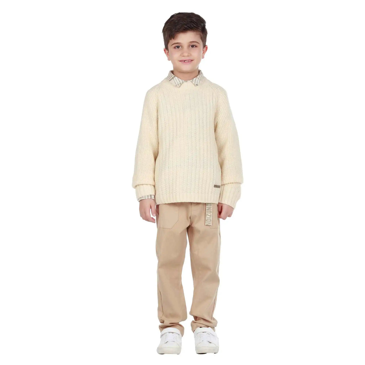 badge elegant sweater for boys image