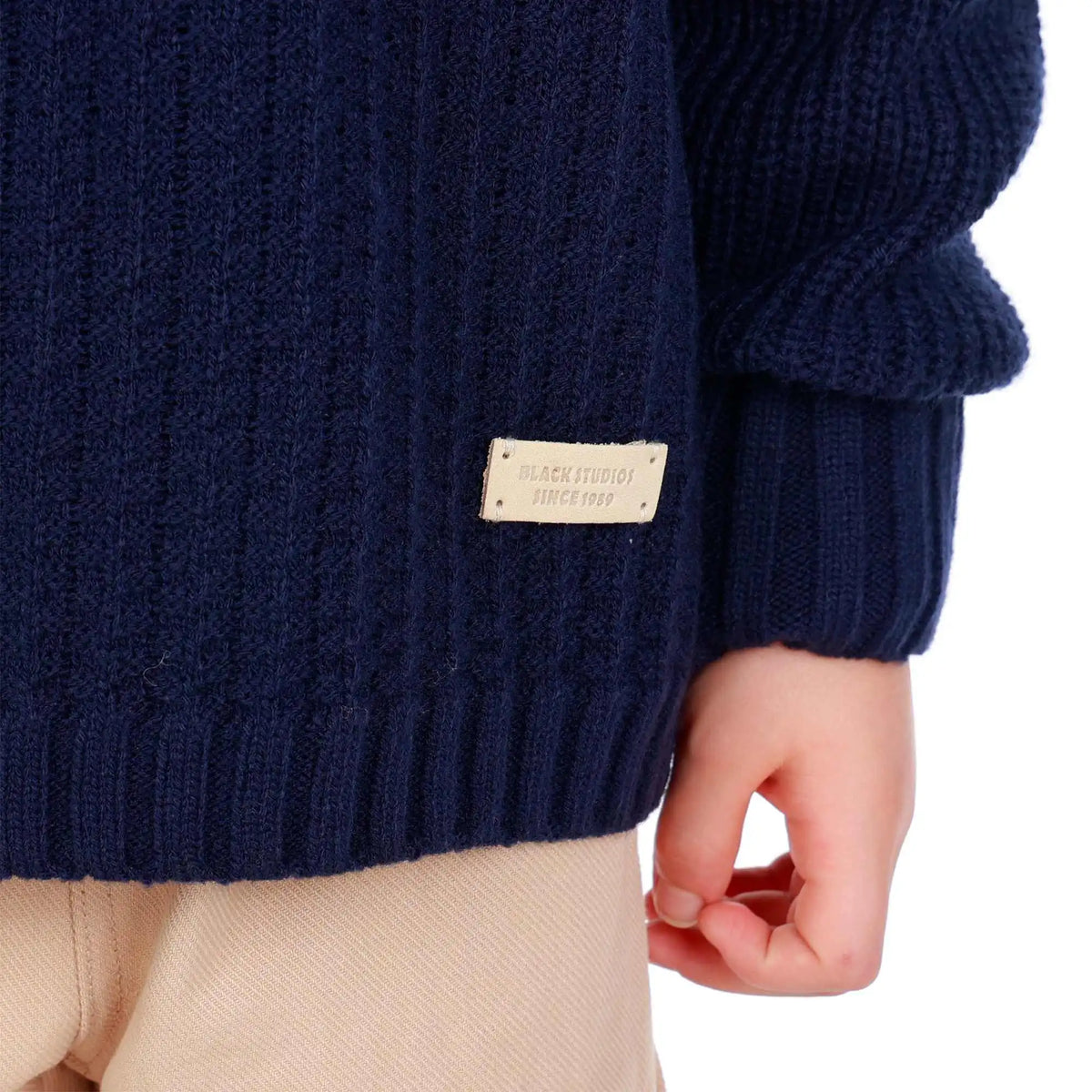 badge elegant sweater for boys image