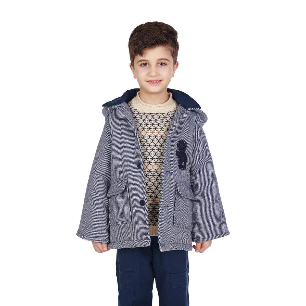 Striped Elegant Jacket For Boys