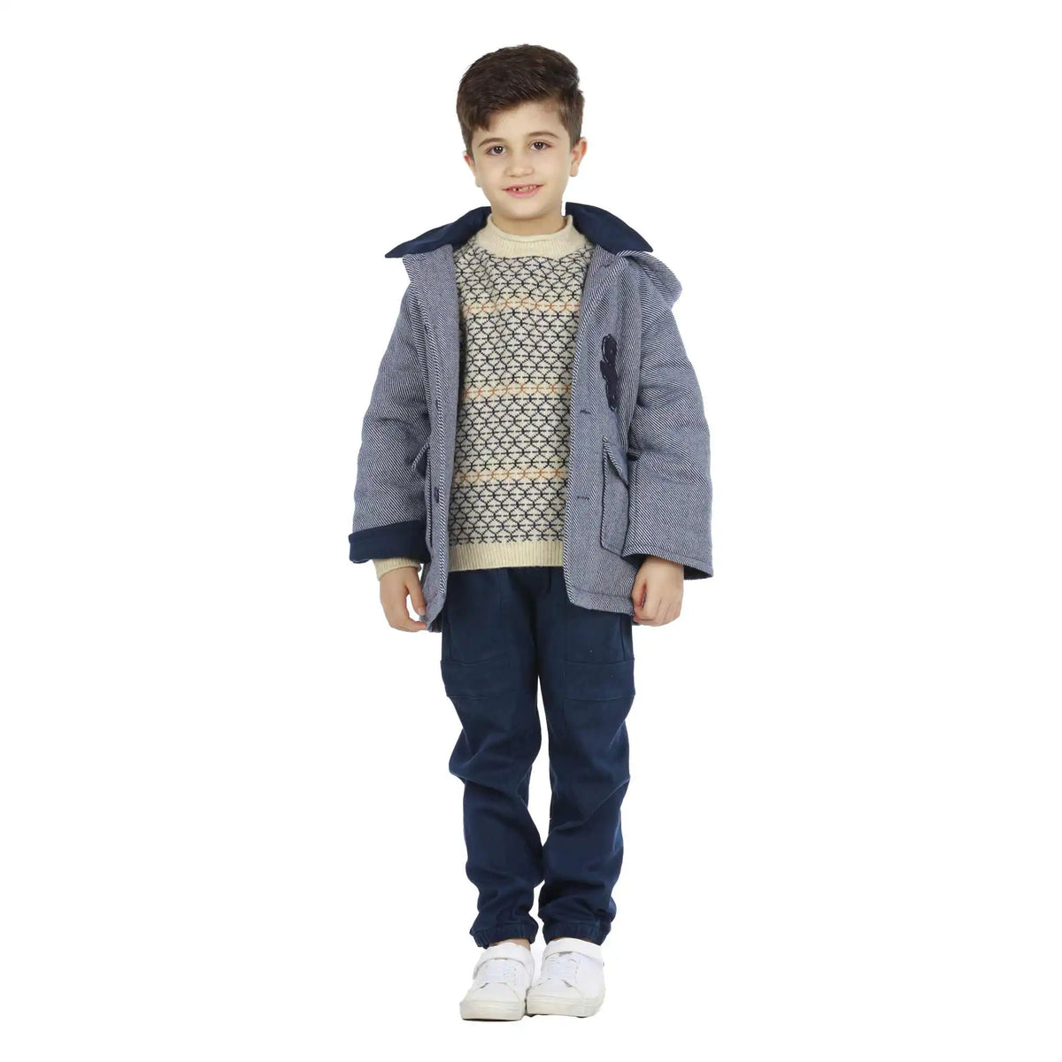 Striped Elegant Jacket For Boys