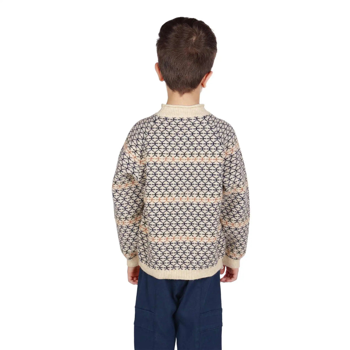 prominent print elegant sweater for boys image