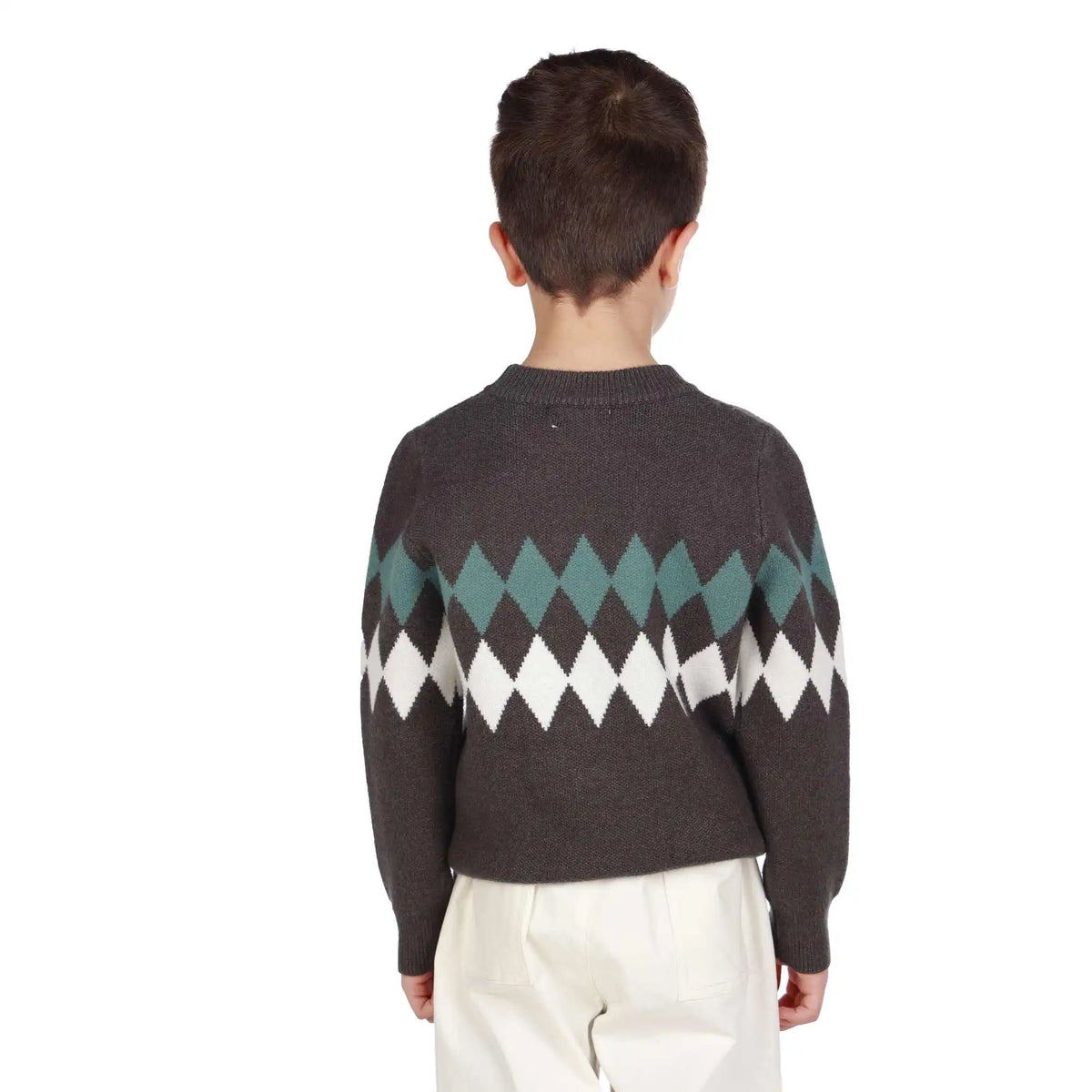 prominent print elegant sweater for boys image