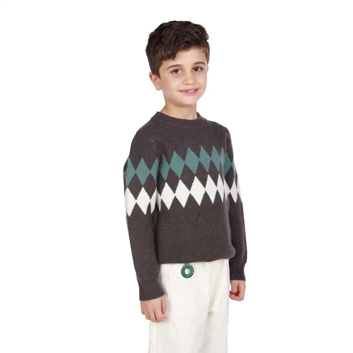 prominent print elegant sweater for boys image