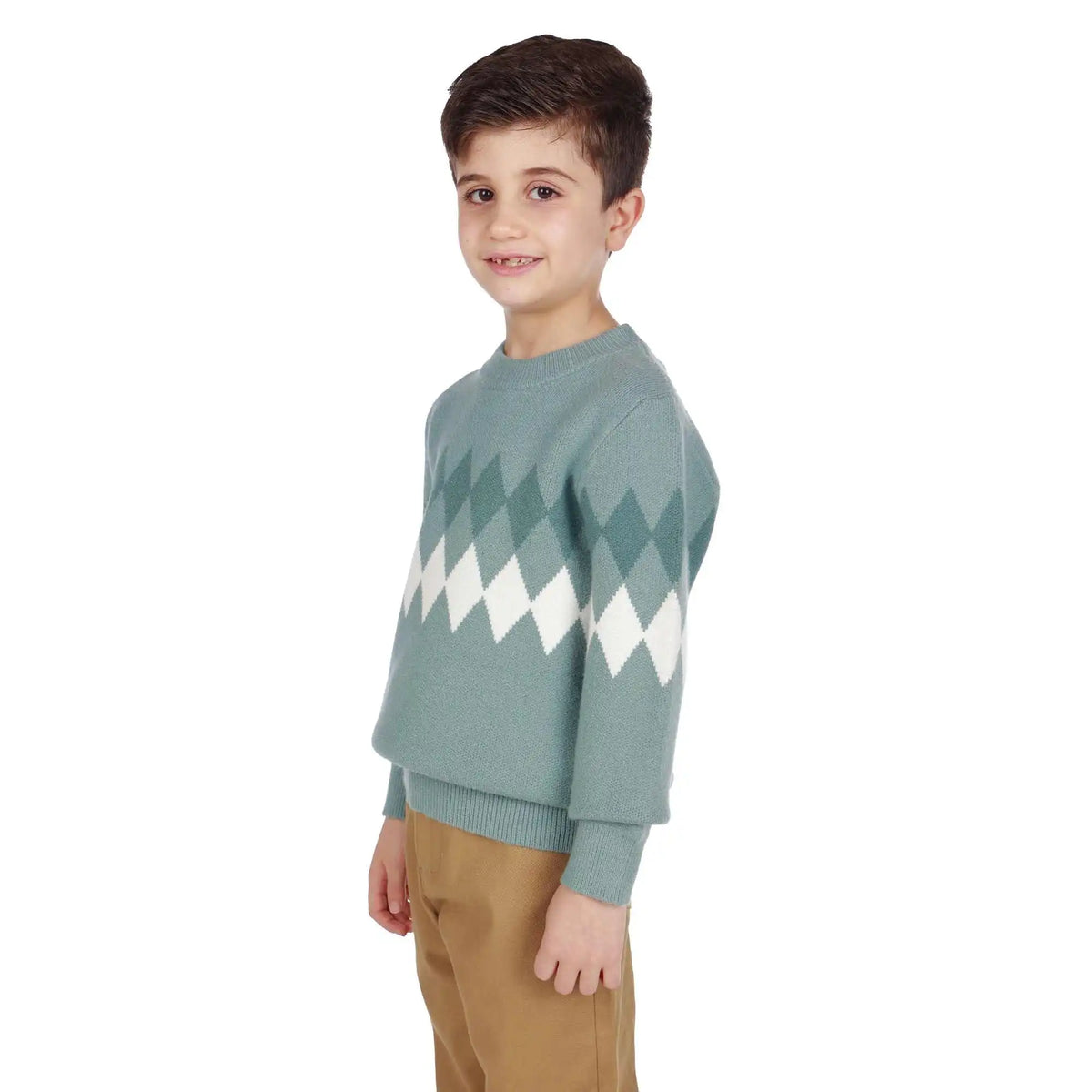 prominent print elegant sweater for boys image