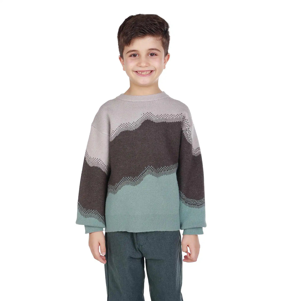 Color-Blocked Elegant Sweater For Boys