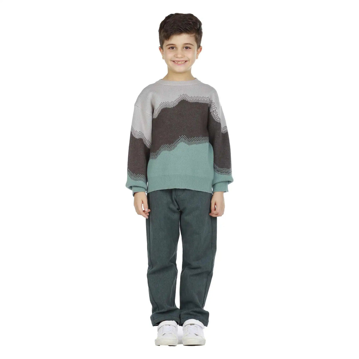 Color-Blocked Elegant Sweater For Boys