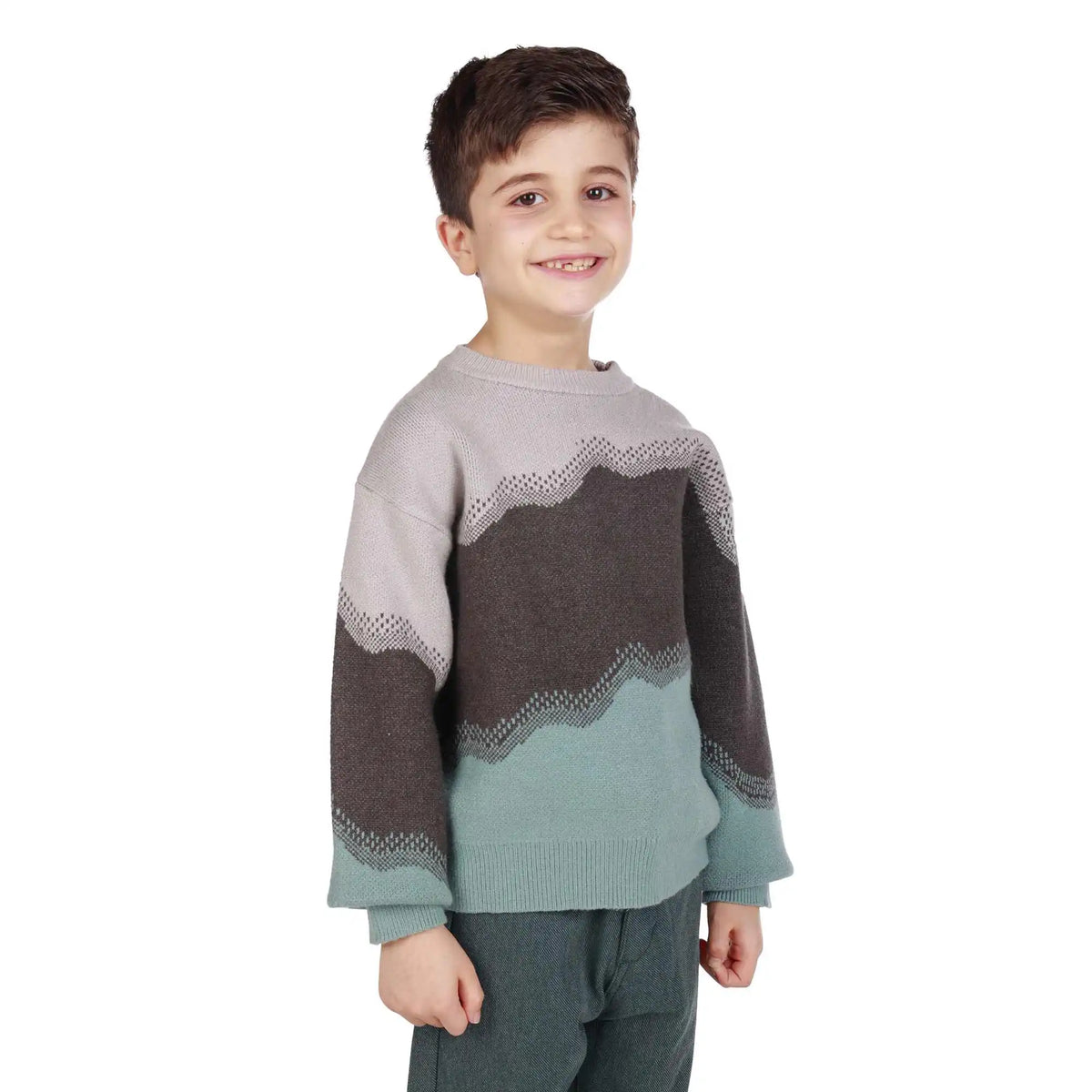 Color-Blocked Elegant Sweater For Boys