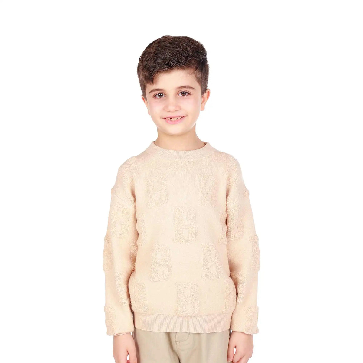 Jacquard Elegant Sweater For Boys 100 | 3Y Camel 100 | 3Y,38,68,33, Image