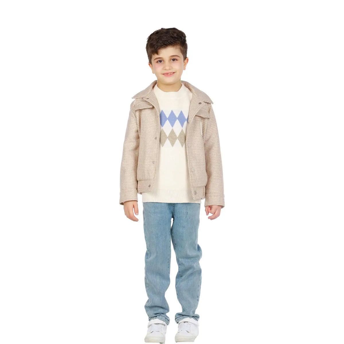 Checked Elegant Jacket For Boys