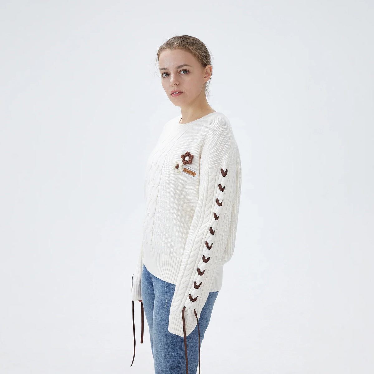 Badge Casual Sweater For Women