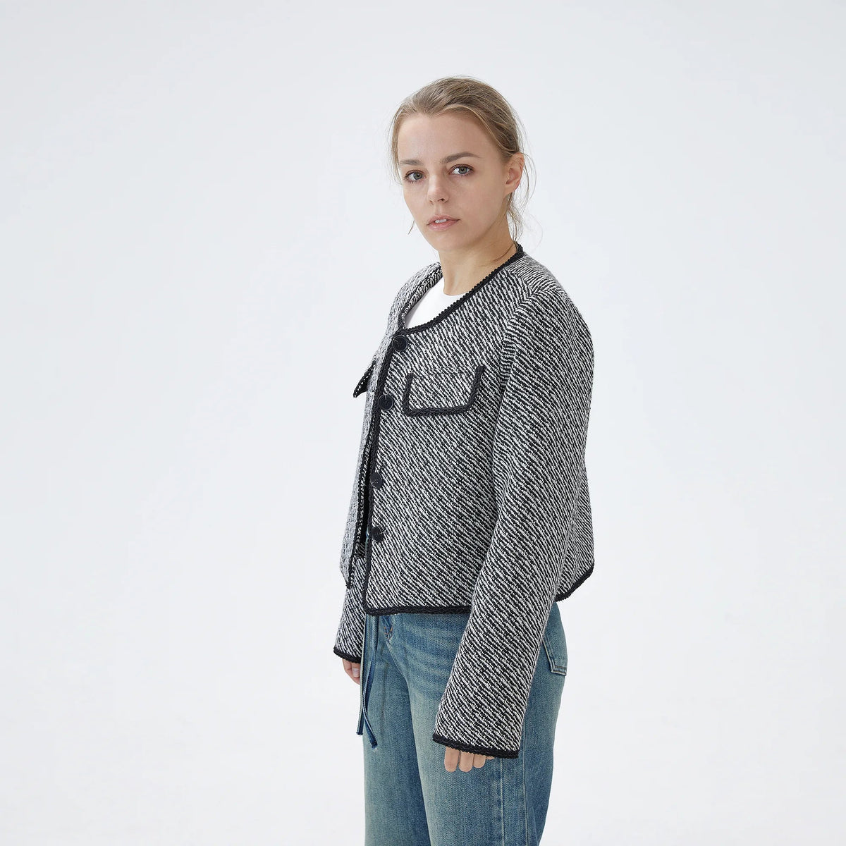 Checked Casual Jacket For Women