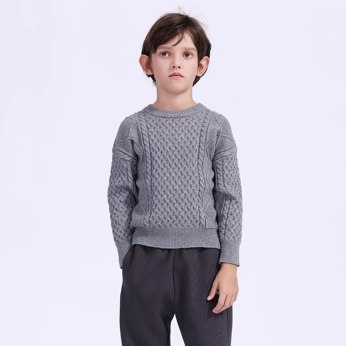 jacquard casual sweater for boys image