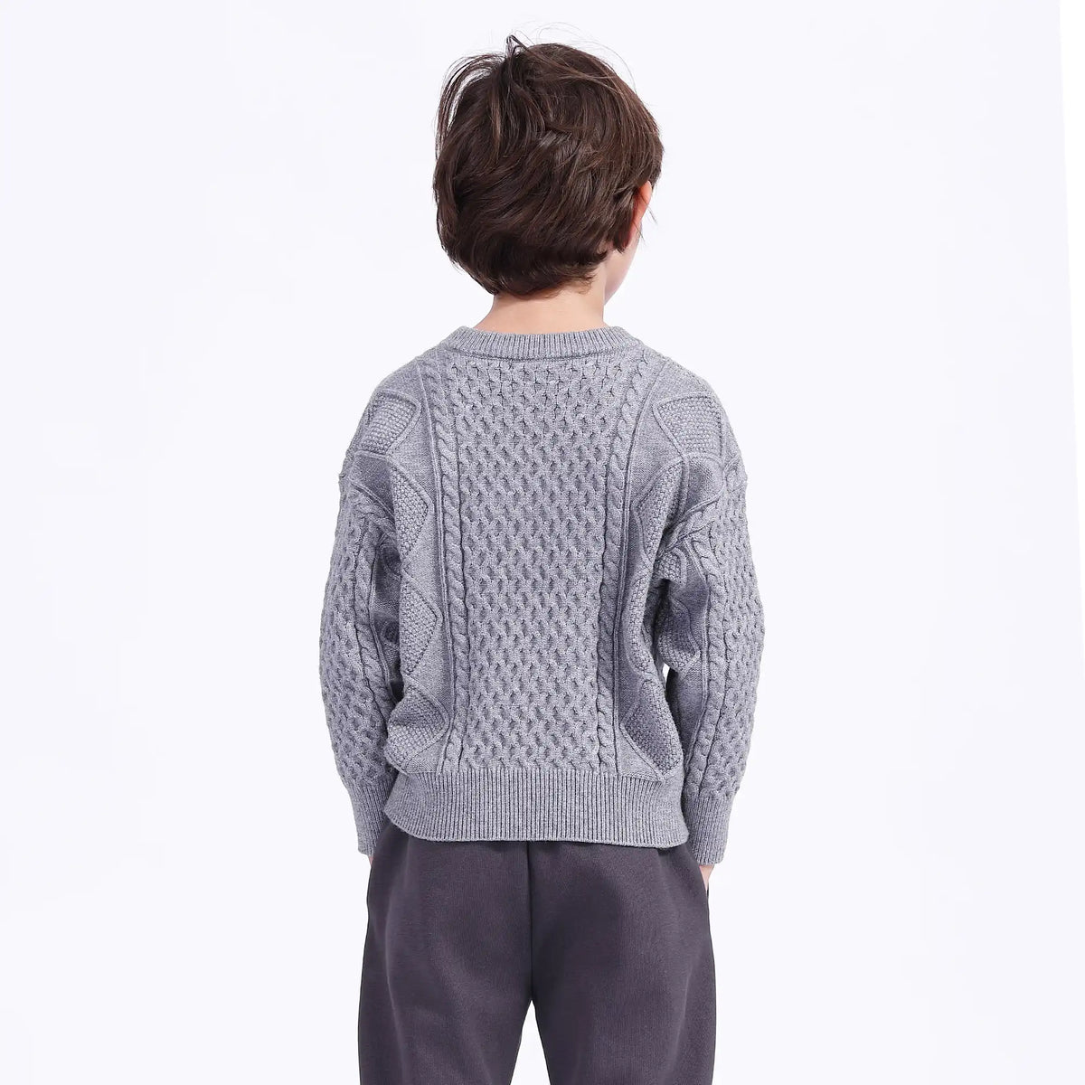 jacquard casual sweater for boys image