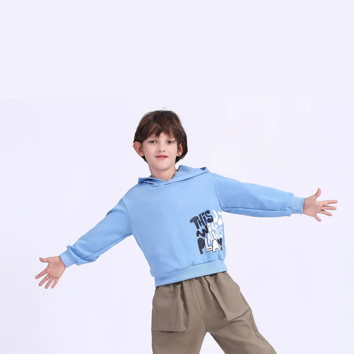 Printed Casual Pullover For Boys 100 | 3Y Blue 100 | 3Y,38.5,75,30.8, Image