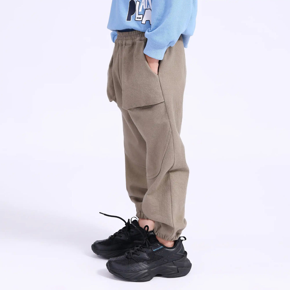 ankle tied casual pants for boys image