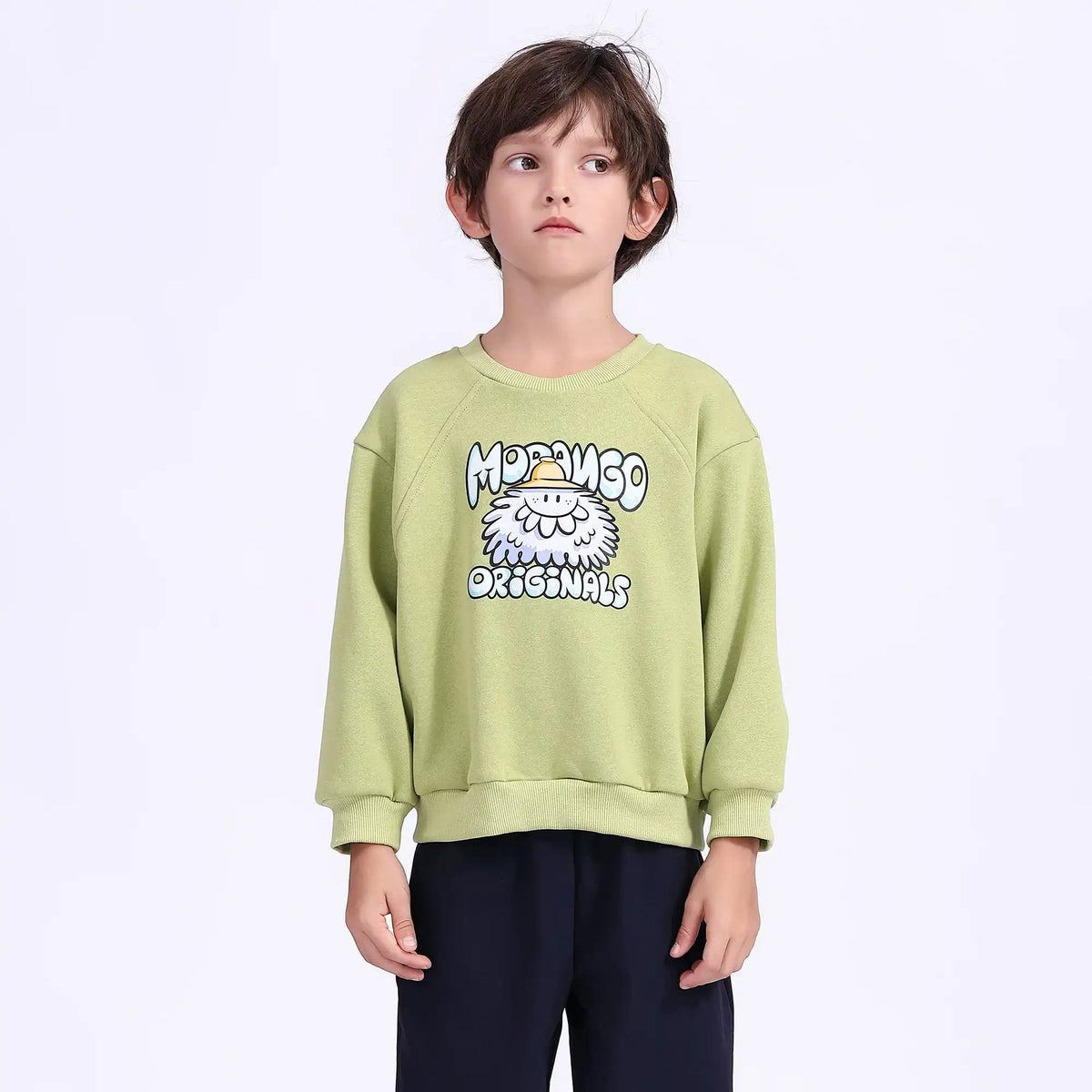 Printed Casual Pullover For Boys 100 | 3Y Yellow Green 100 | 3Y,38.5,75,29.5, Image