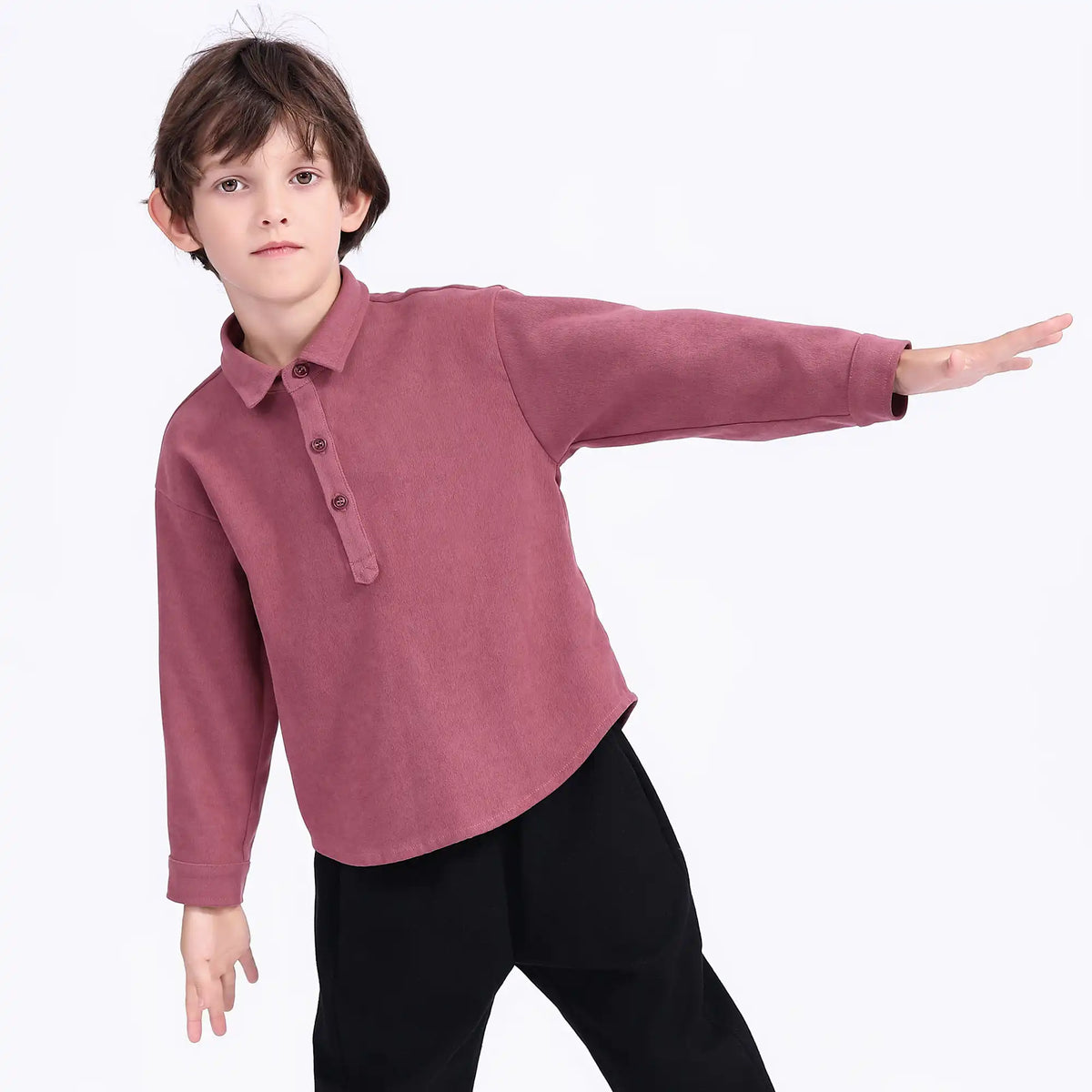 Plain Casual Blouse For Boys 100 | 3Y Wine Red 100 | 3Y,41,71,30, Image