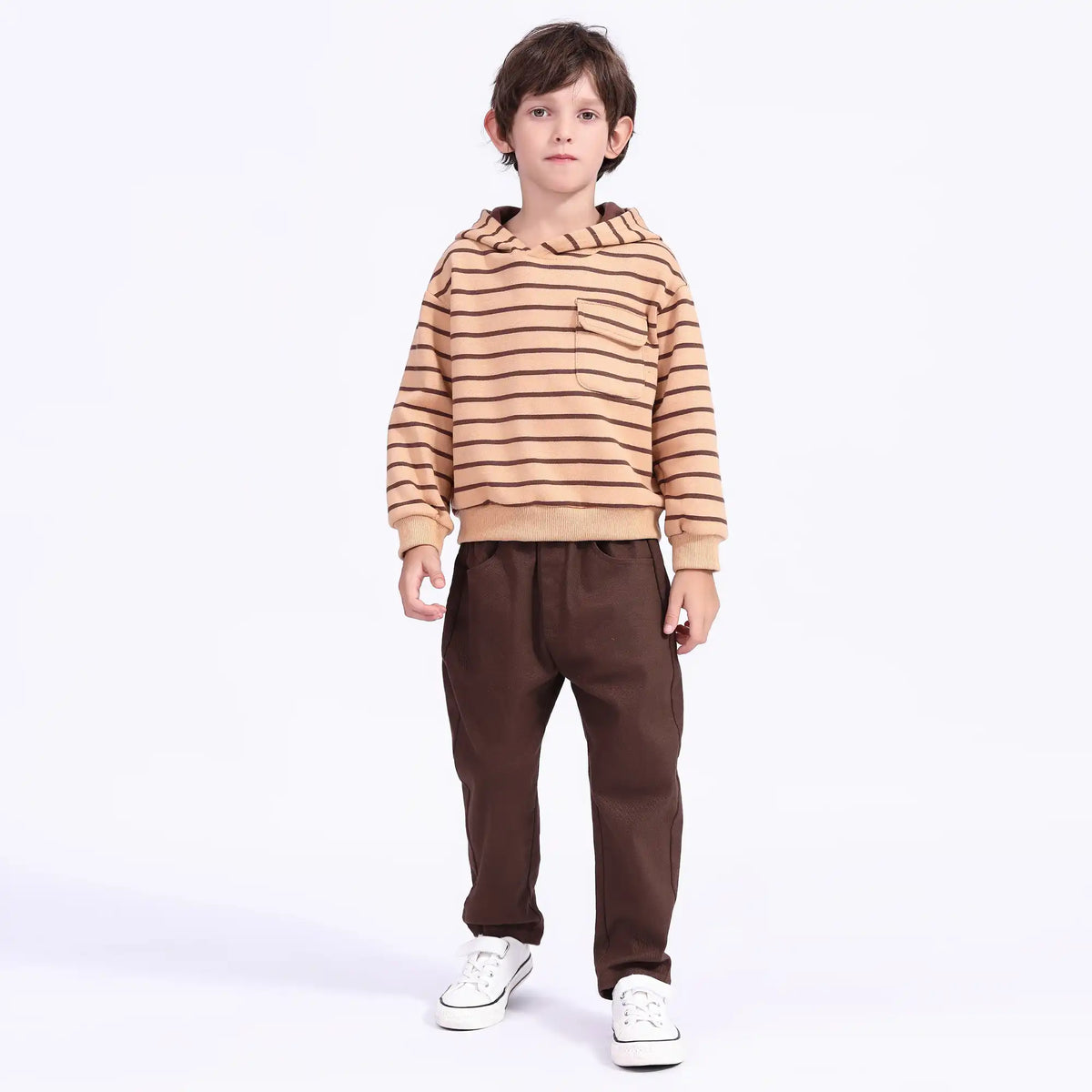 Striped Casual Pullover For Boys Image