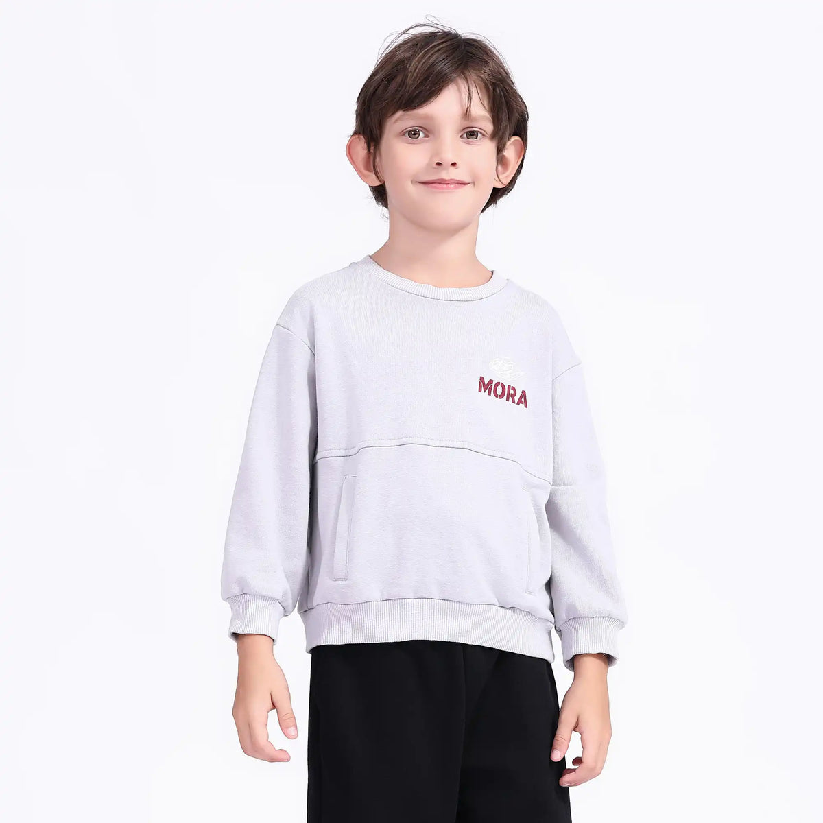 Printed Casual Pullover For Boys 100 | 3Y Gray 100 | 3Y,38.5,75,30.8, Image