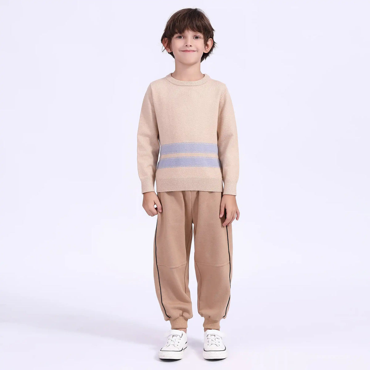 color blocked casual sweater for boys image