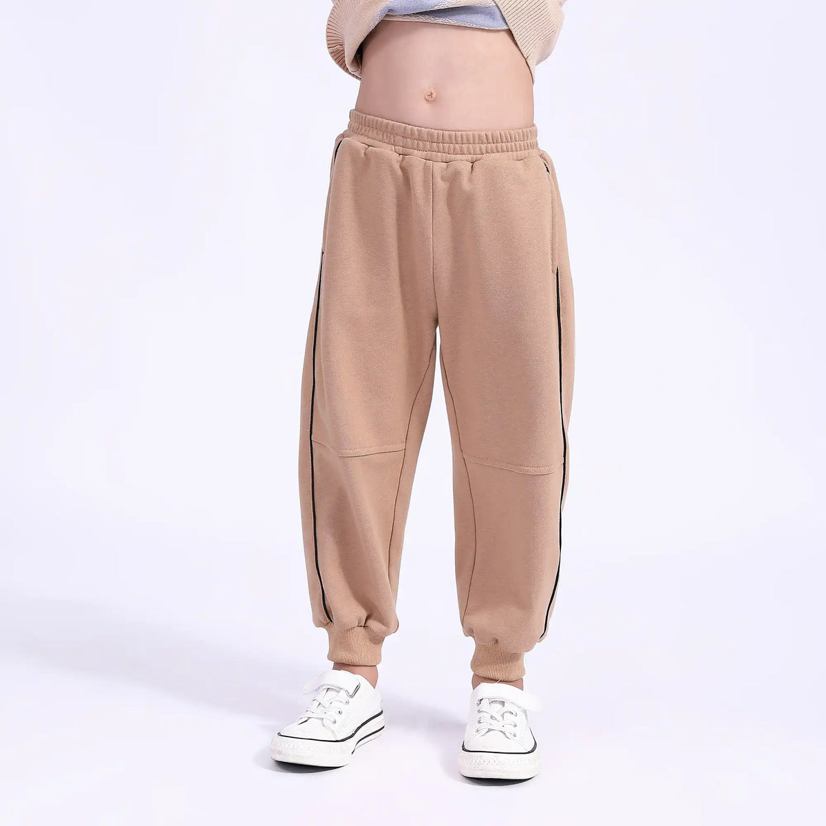 ankle tied casual pants for boys image