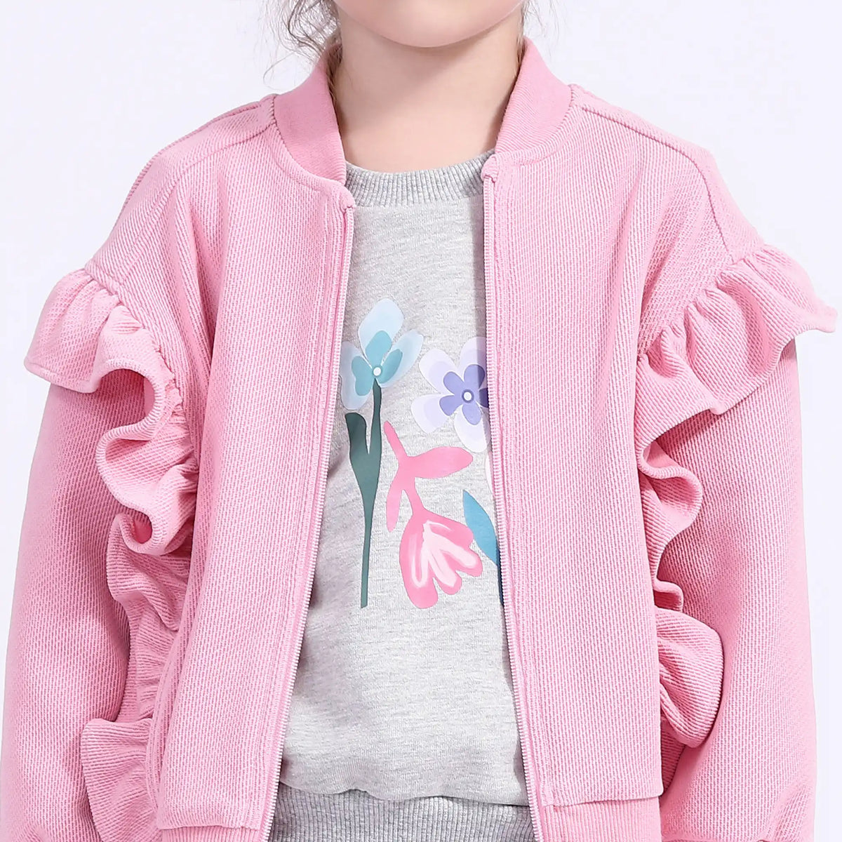 plain casual jacket for girls image