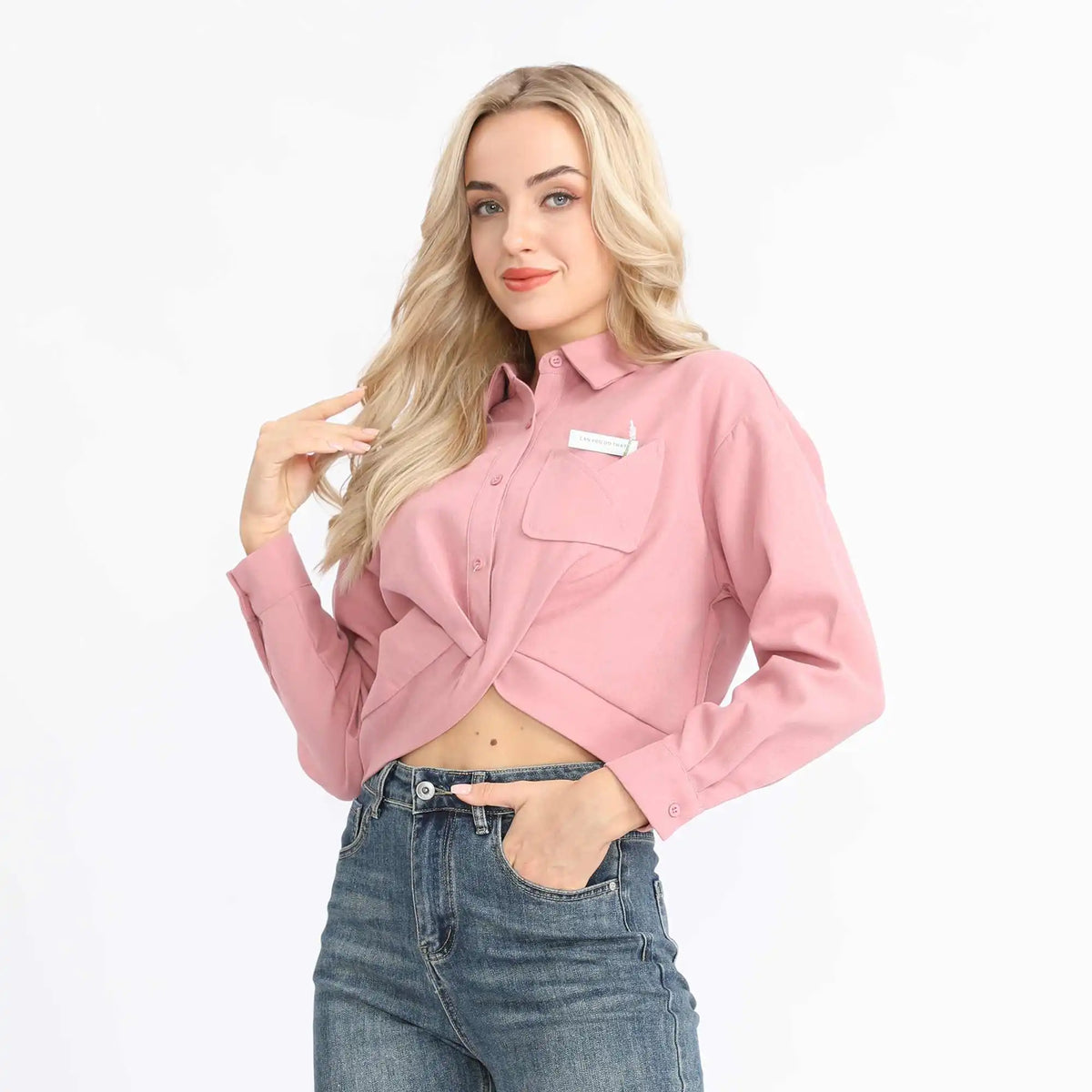 Badge Fashion Blouse For Women Image