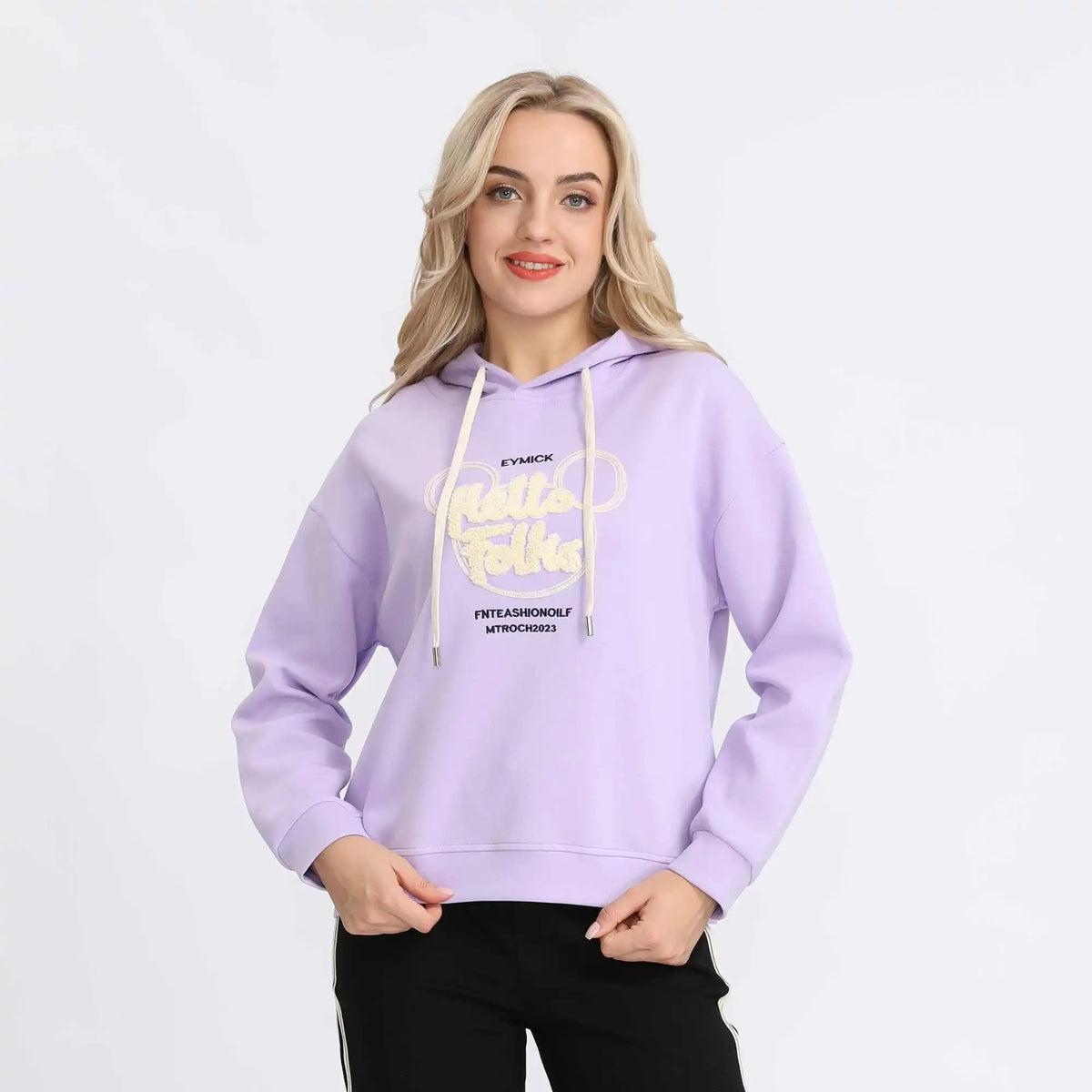 Embroidery Fashion Pullover For Women S Purple S,58,106,48, Image