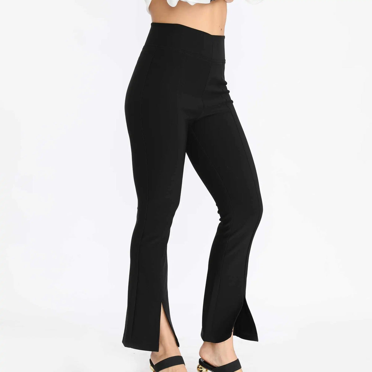 Bell-Bottom Fashion Pants For Women 26 Black 26,101.5,65.5,47.2,81.5 Image