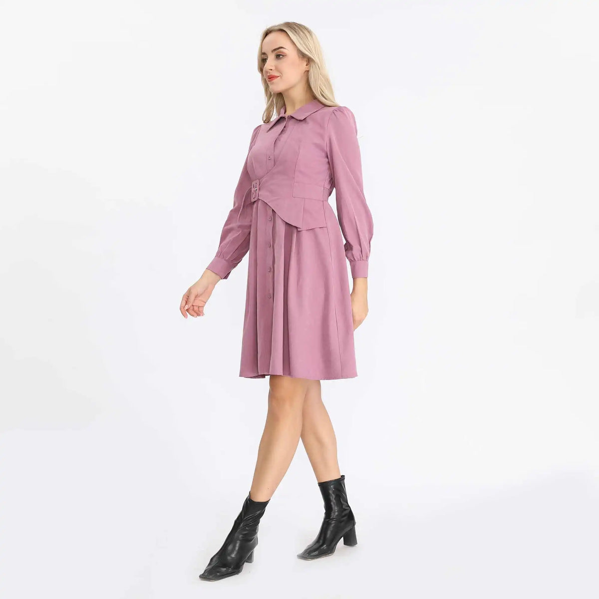 plain fashion dress for women image