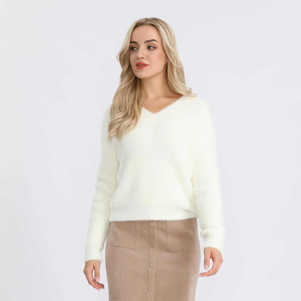 Plain Fashion Sweater For Women