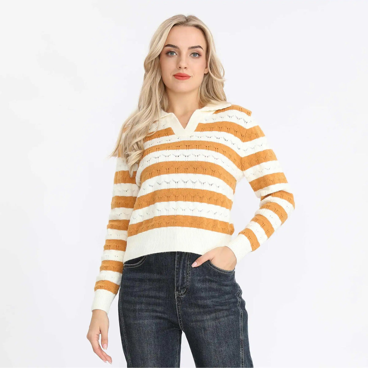 Striped Fashion Sweater For Women