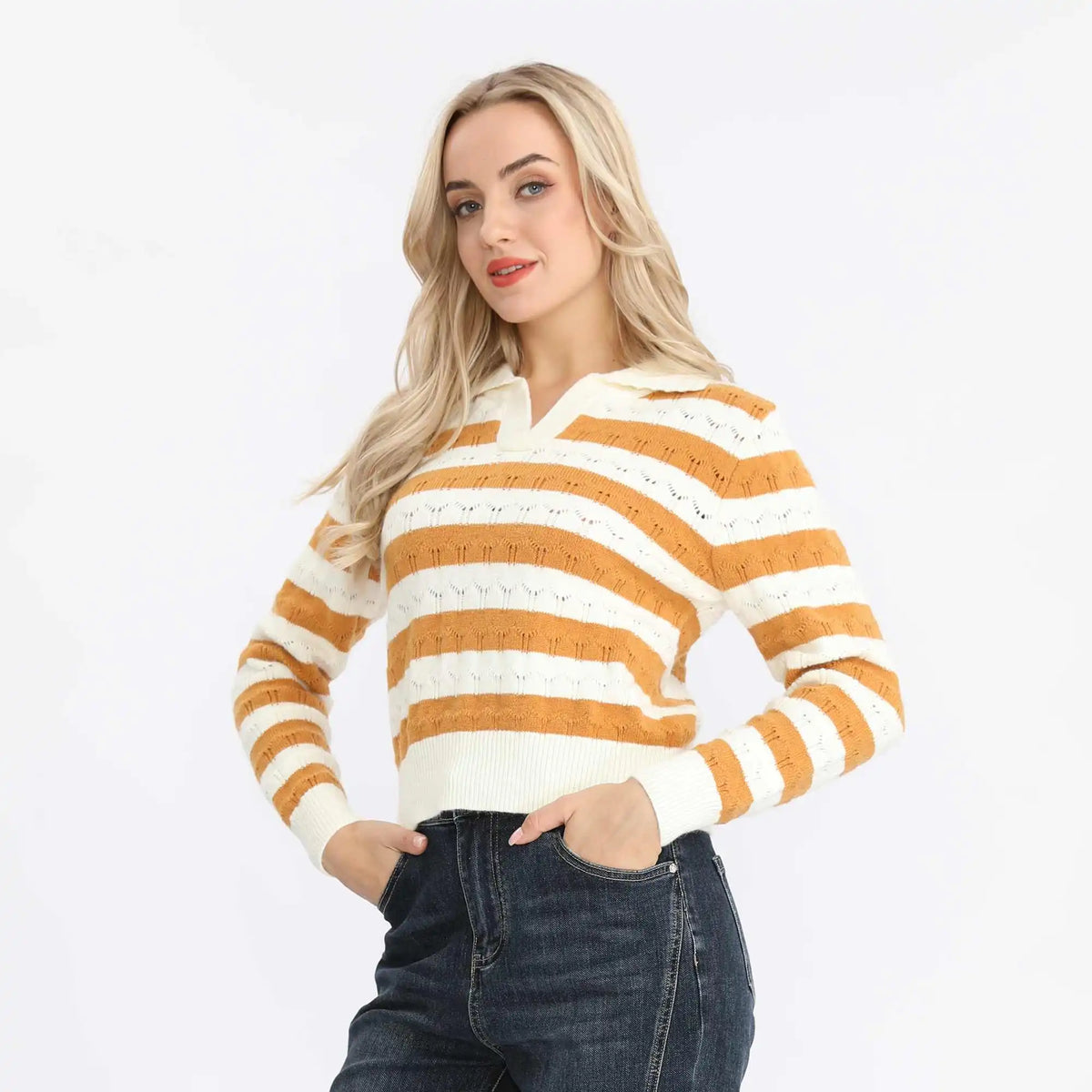 Striped Fashion Sweater For Women