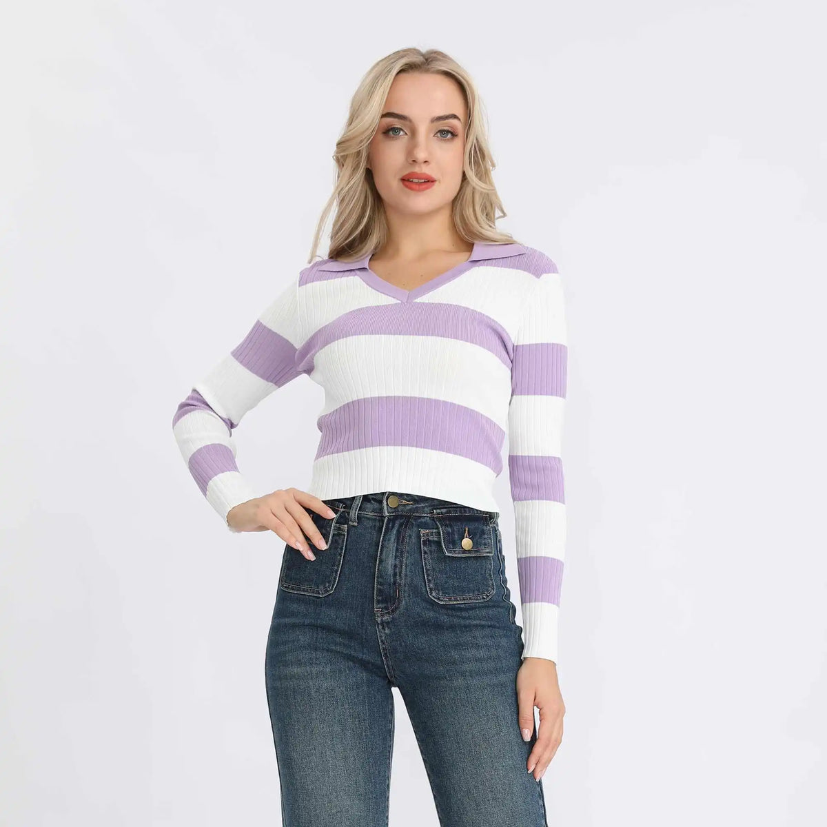 Striped Fashion Sweater For Women