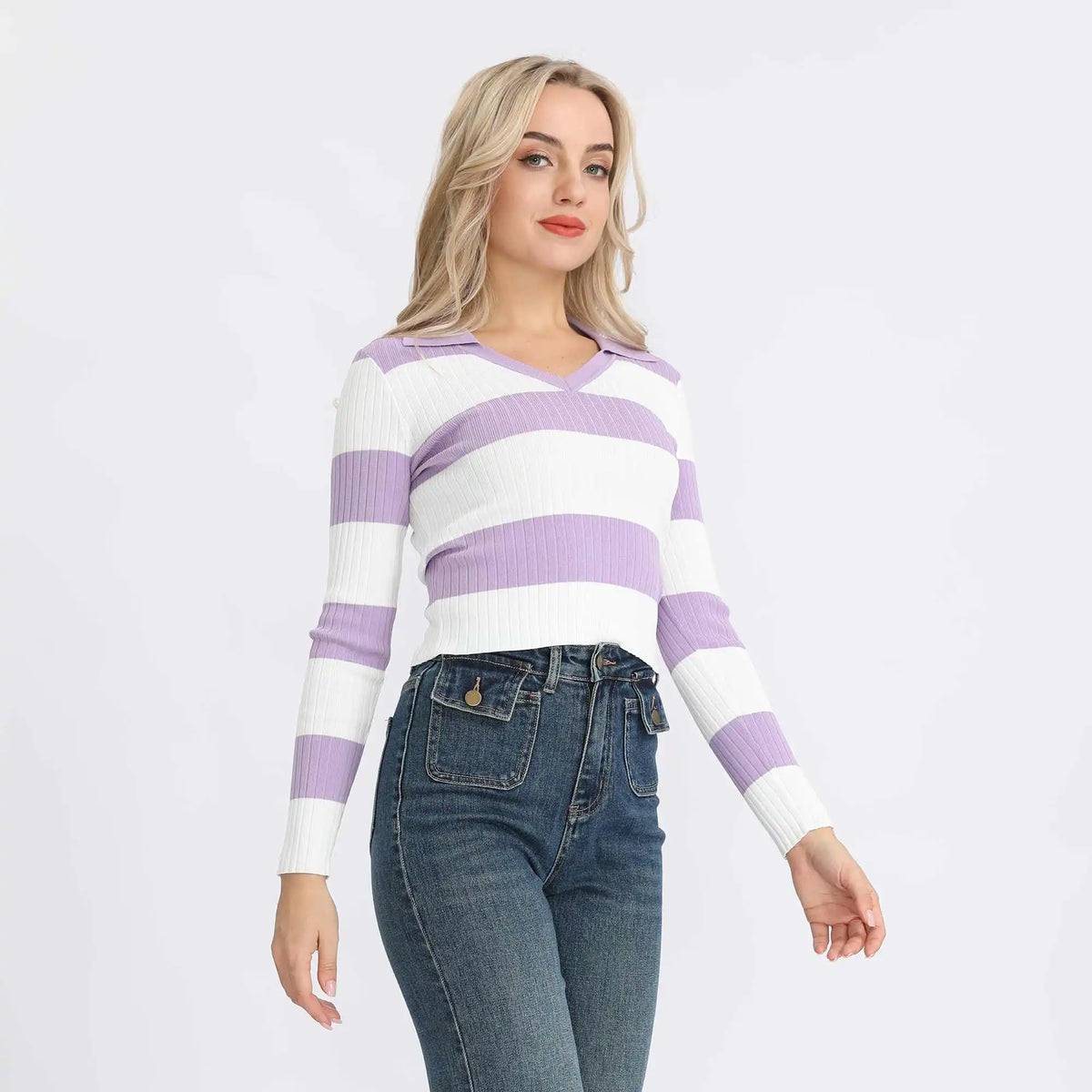 Striped Fashion Sweater For Women