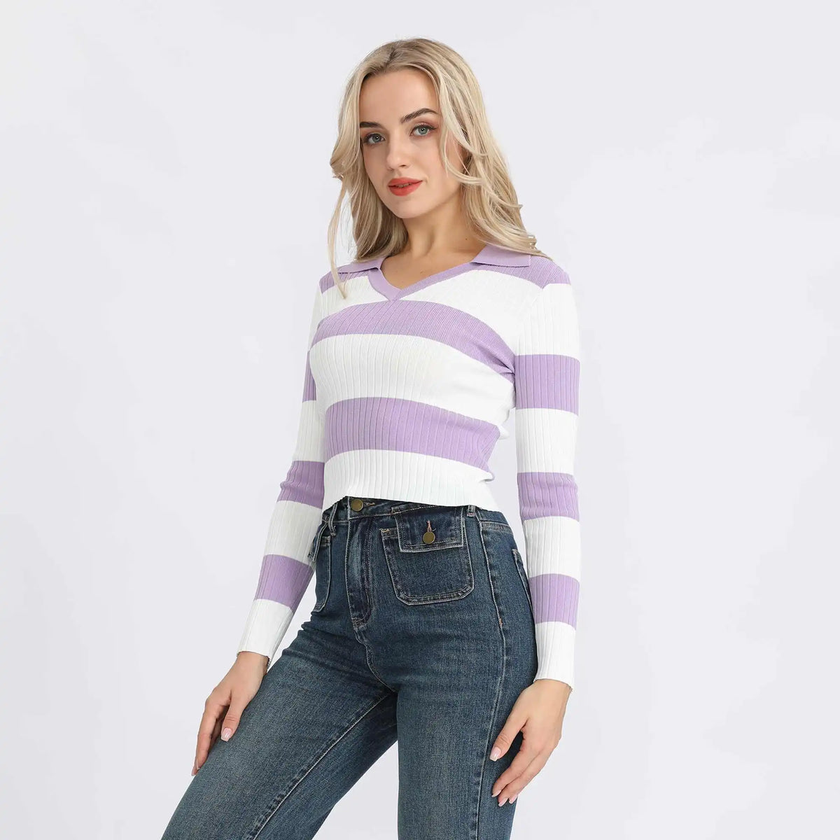 Striped Fashion Sweater For Women