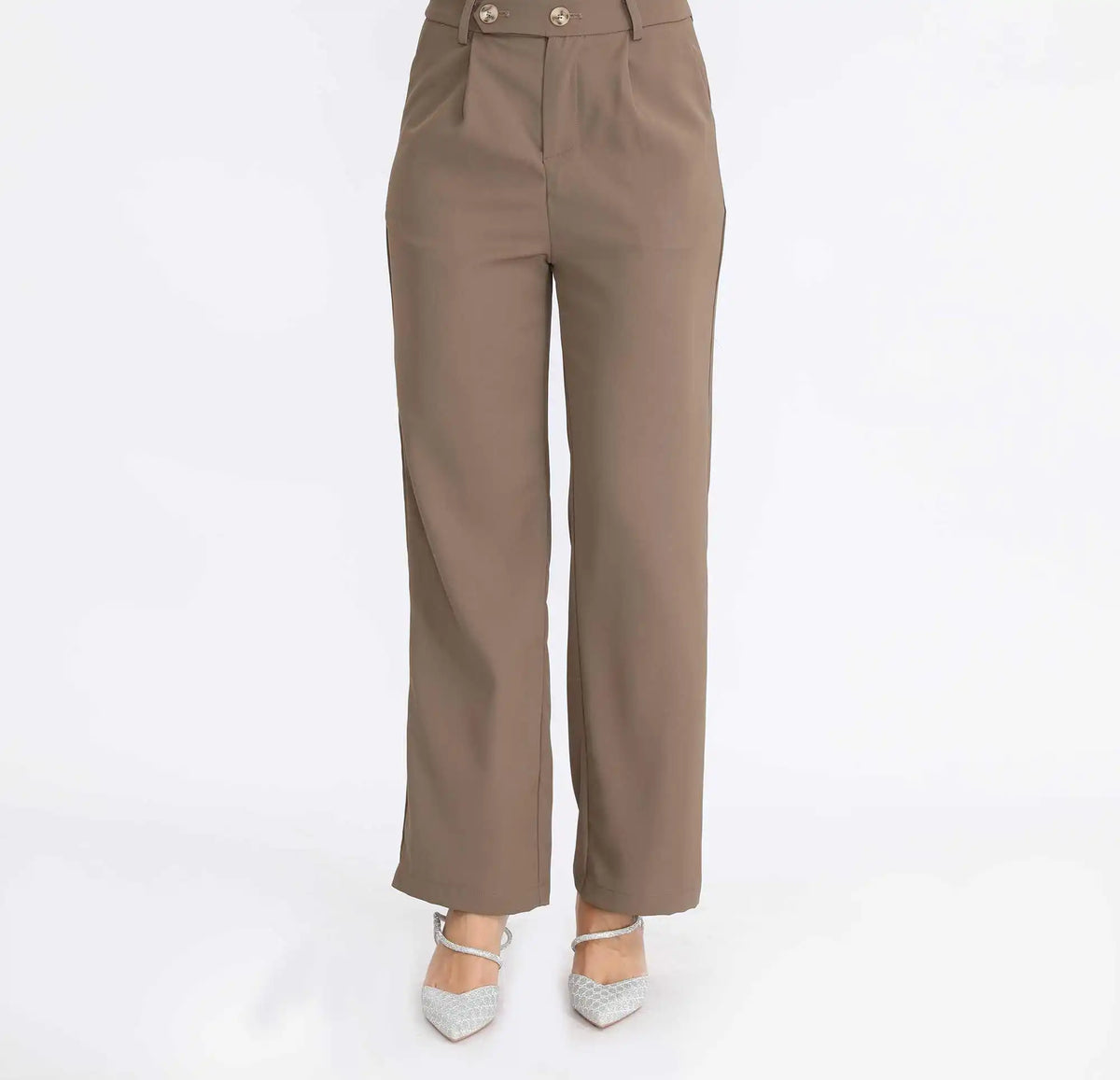 Wide-Leg Fashion Pants For Women 27 Coffee 27,102,70,62,104.5 Image