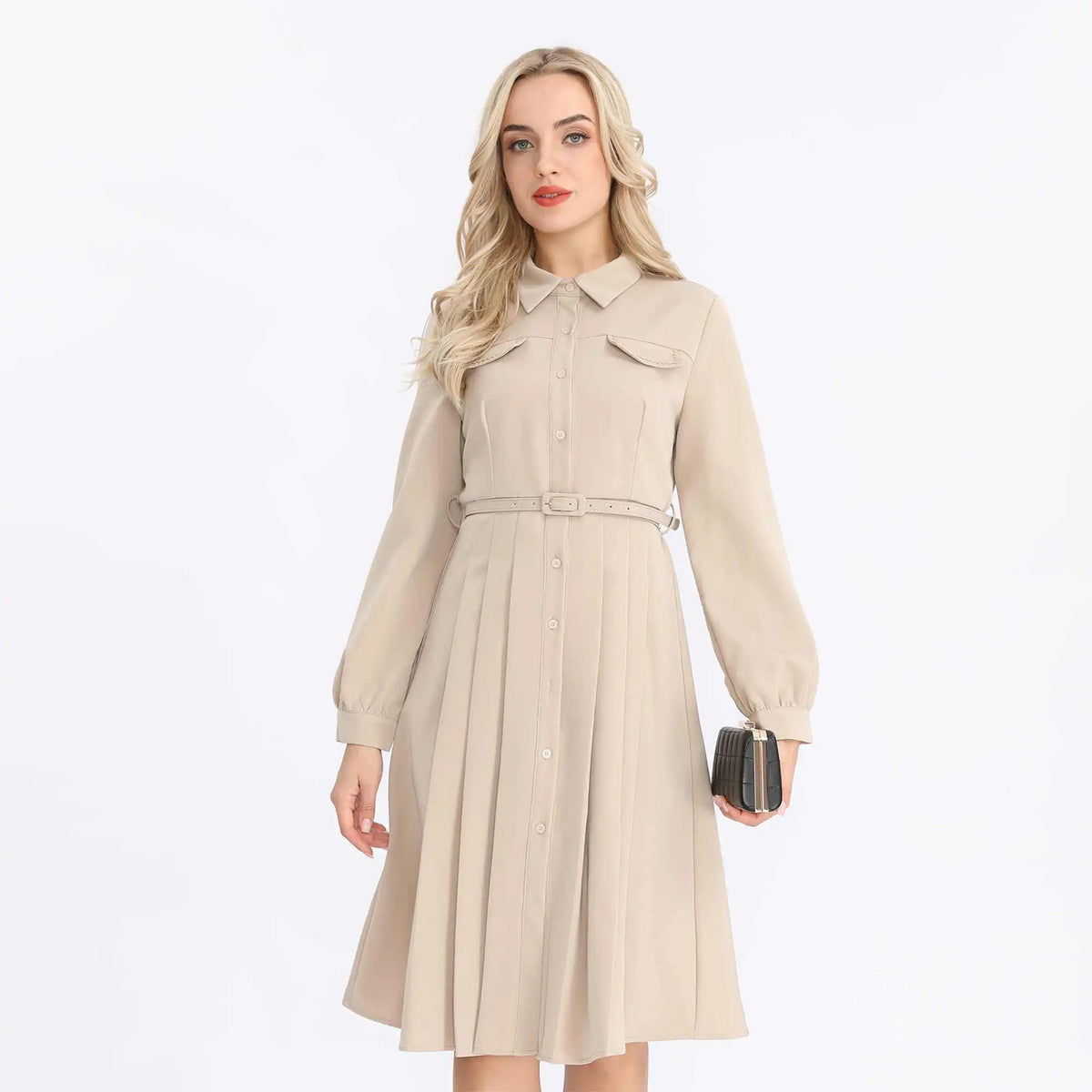 plain fashion dress for women image