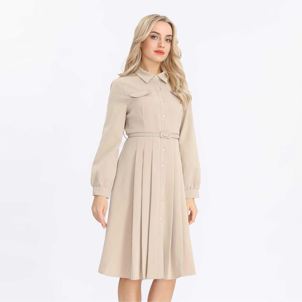 plain fashion dress for women image