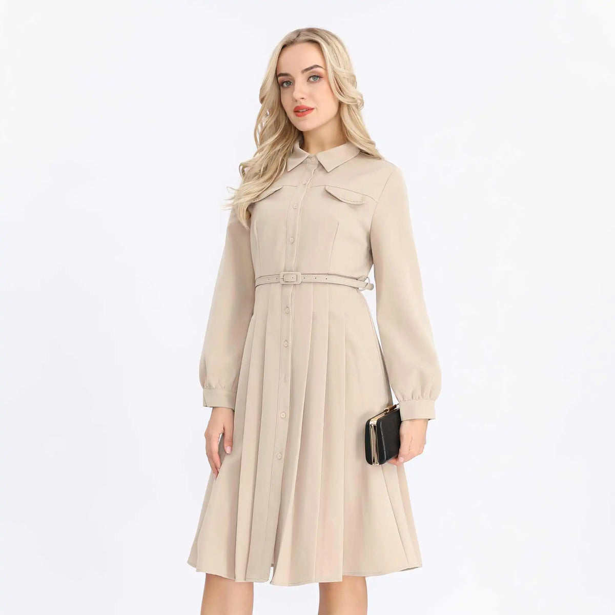 plain fashion dress for women image